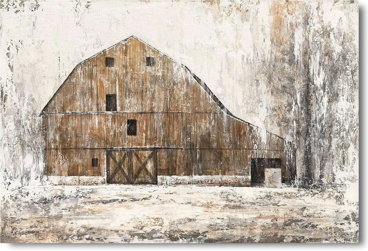 Farmhouse Rustic Canvas Wall Art 36x48 inches Decor