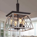 4 Light Farmhouse Vintage Chandelier White Oak Finish