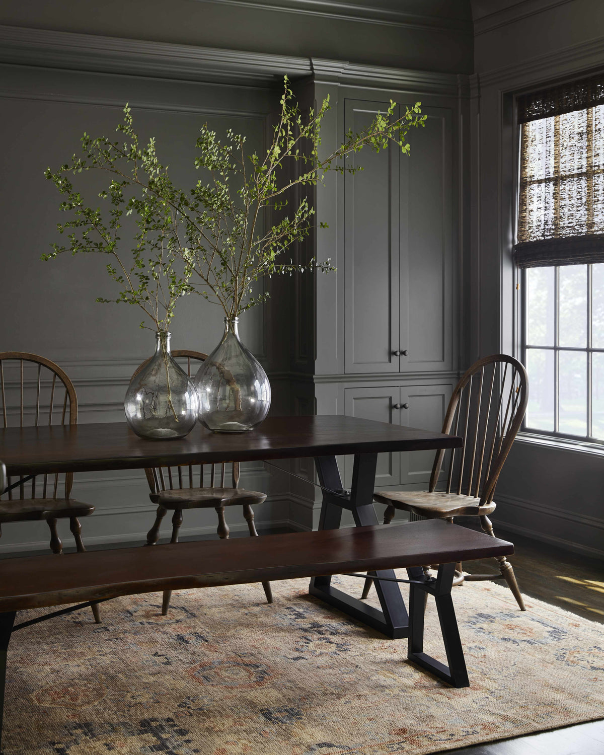 Chimalapa Rustic Dark Wood Bench - Clearance