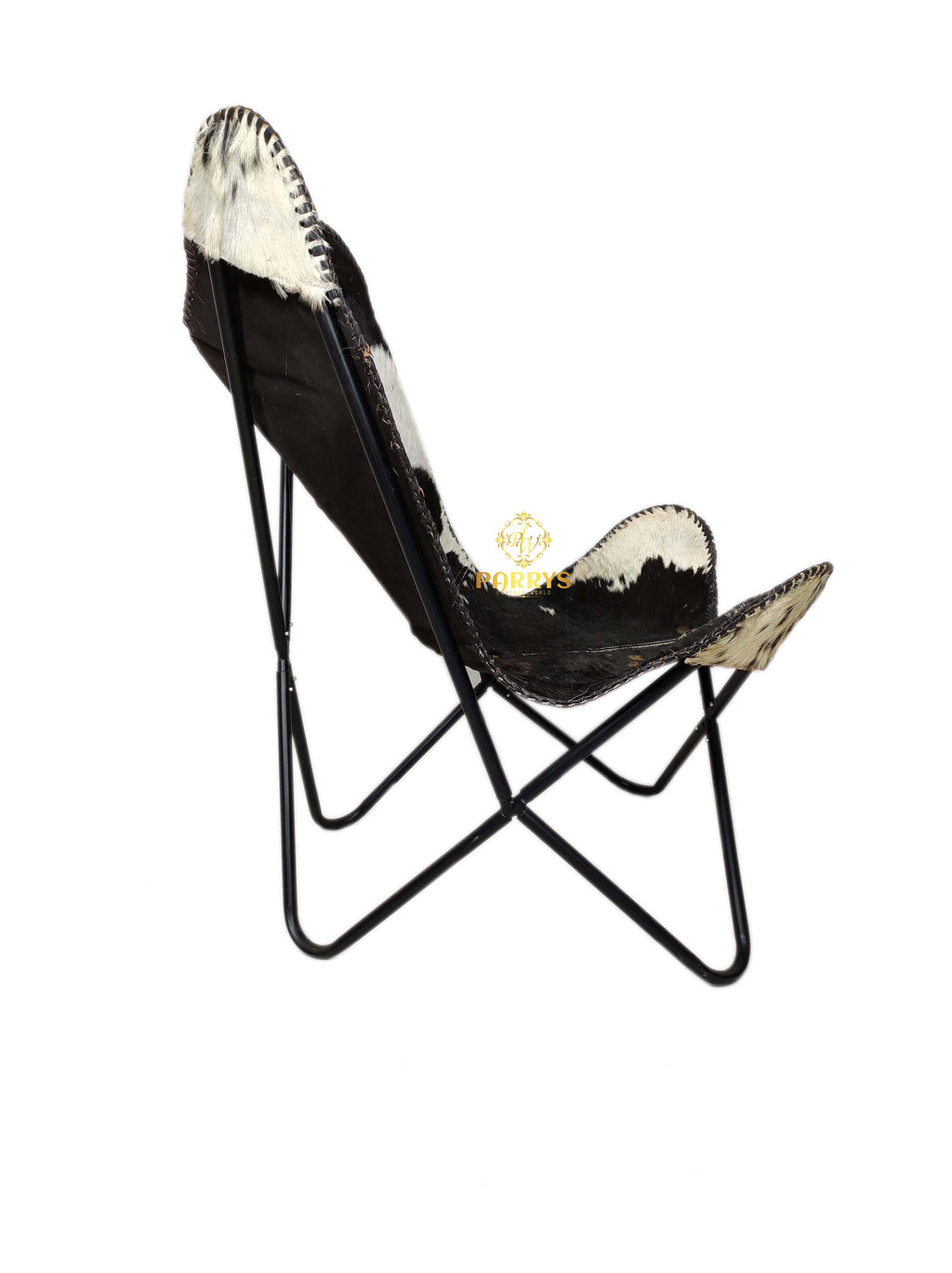 Rustic Saddle Cowhide Butterfly Chair