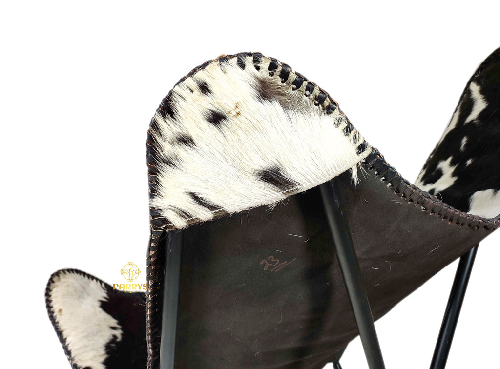 Rustic Saddle Cowhide Butterfly Chair