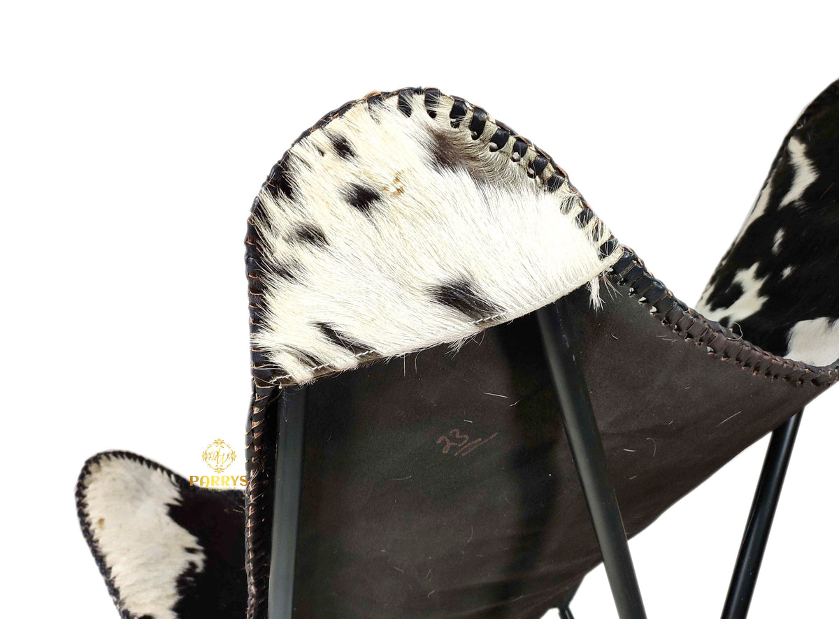 Rustic Saddle Cowhide Butterfly Chair