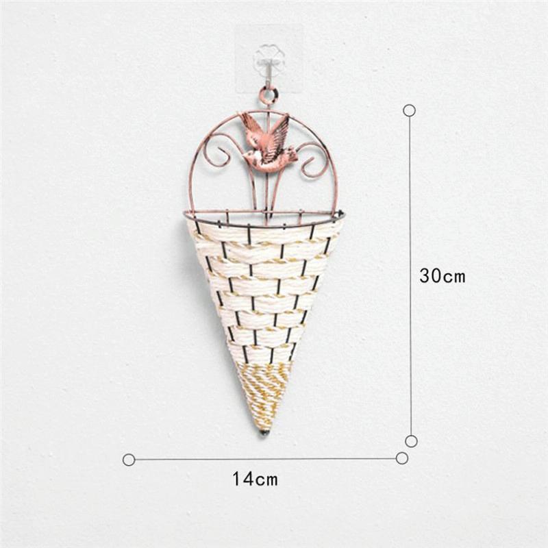 NNEIDS Rustic Hanging Rattan Vase For Farmhouse Decor