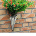 NNEIDS Rustic Hanging Rattan Vase For Farmhouse Decor