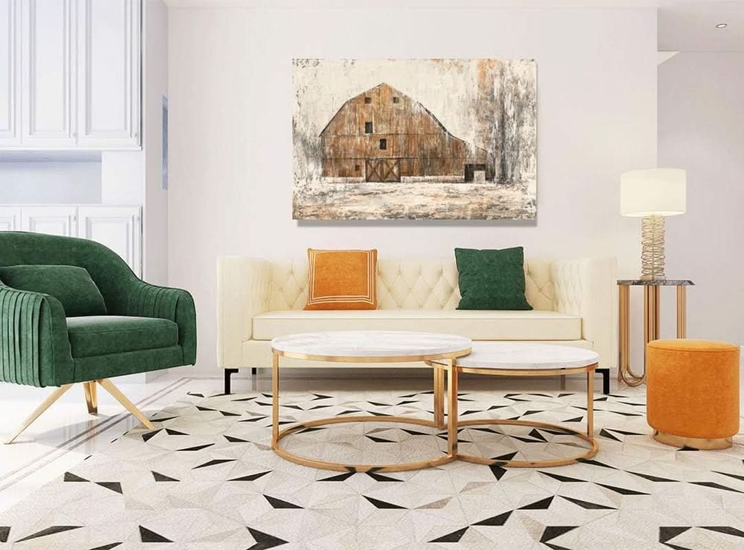 Farmhouse Rustic Canvas Wall Art 36x48 inches Decor