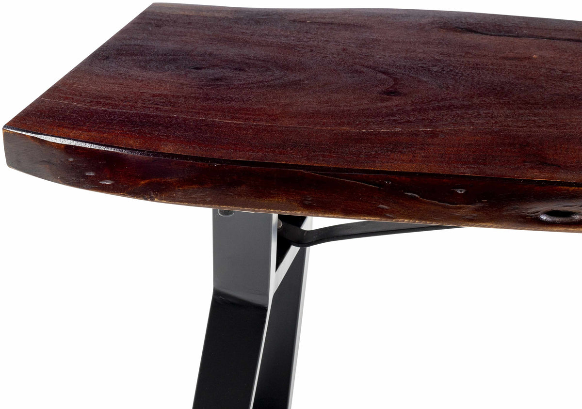 Chimalapa Rustic Dark Wood Bench - Clearance
