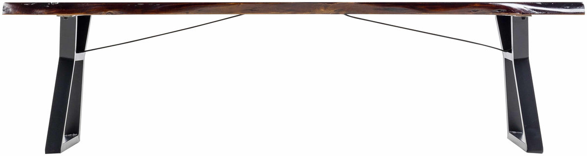Chimalapa Rustic Dark Wood Bench - Clearance