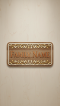Family name entryway sign with custom script