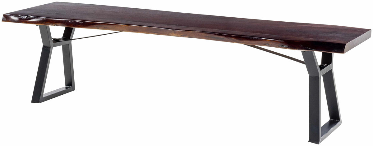 Chimalapa Rustic Dark Wood Bench - Clearance